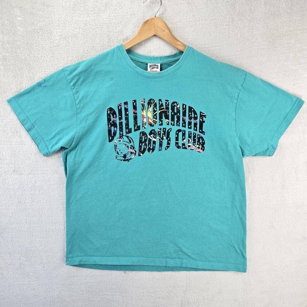 Billionaire Boys Club Cosmic Arch Shirt Mens XXL Green Astronaut Logo BBC *FLAWS